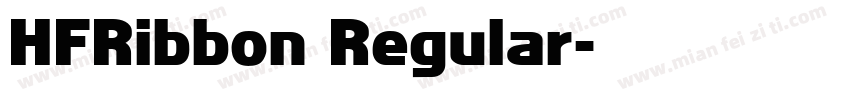 HFRibbon Regular字体转换